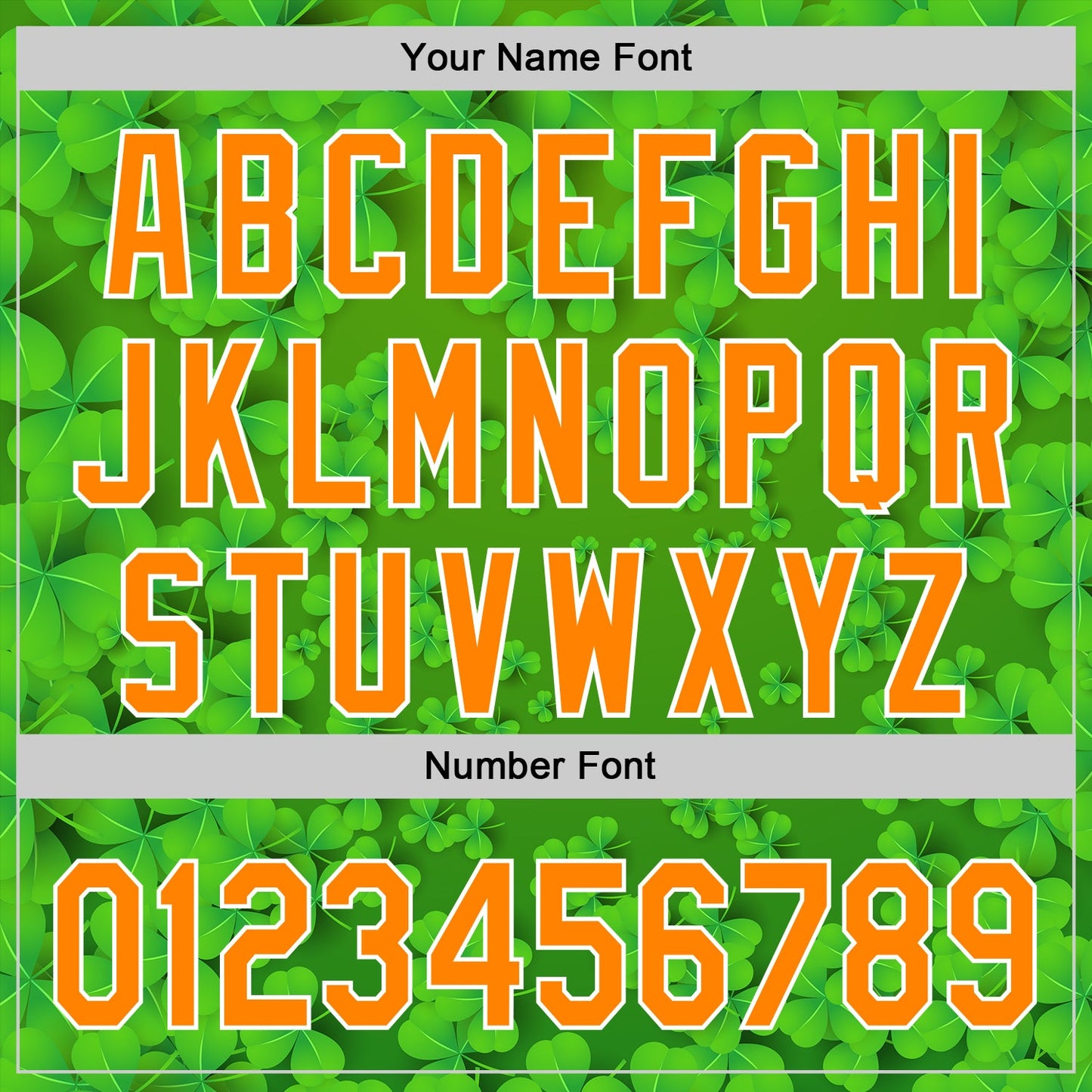 Custom Green Bay Orange-White 3D St. Patrick's Day Shamrock Authentic Baseball Jersey view 5