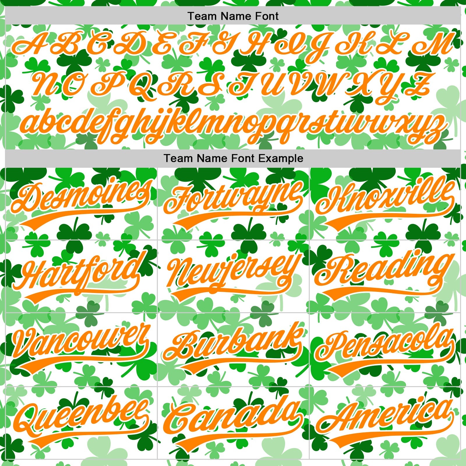 Custom White Bay Orange-Green 3D St. Patrick's Day Shamrock Authentic Baseball Jersey view 4