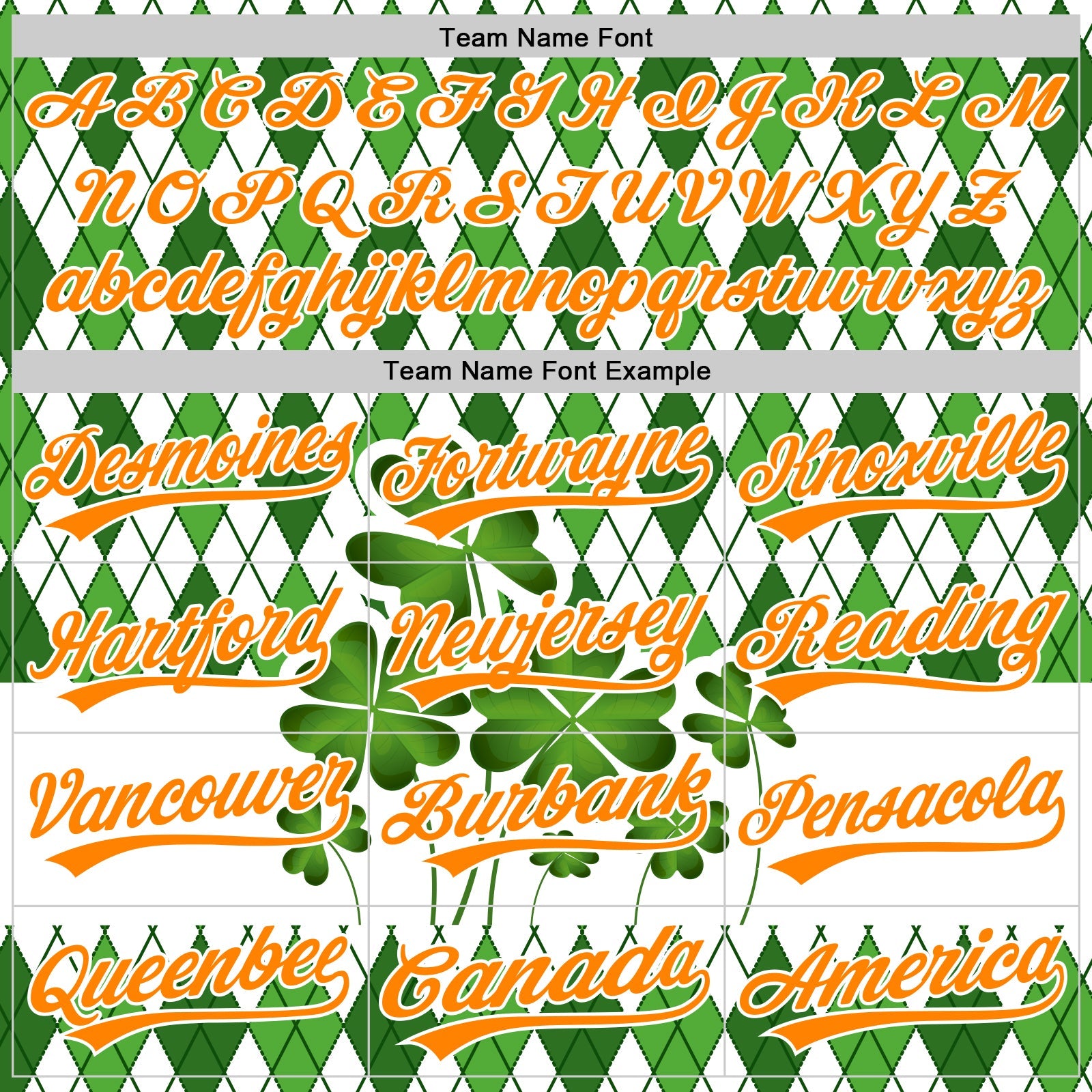Custom White Bay Orange-Green 3D St. Patrick's Day Shamrock Authentic Baseball Jersey view 4