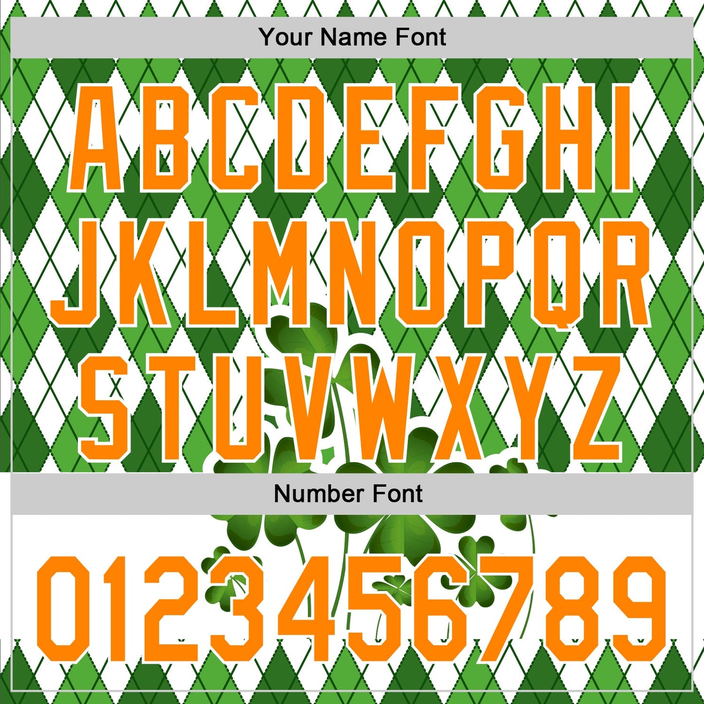 Custom White Bay Orange-Green 3D St. Patrick's Day Shamrock Authentic Baseball Jersey view 5