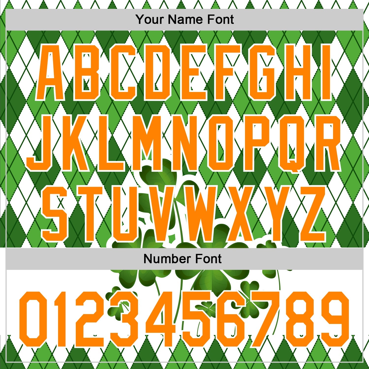 Custom White Bay Orange-Green 3D St. Patrick's Day Shamrock Authentic Baseball Jersey view 5