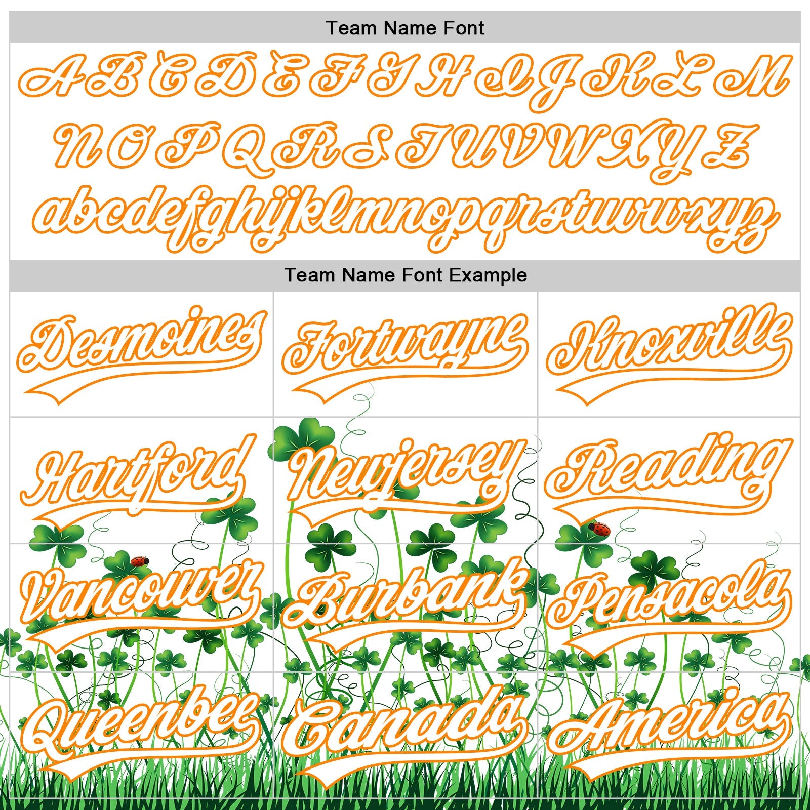 Custom White Bay Orange-Green 3D St. Patrick's Day Shamrock Authentic Baseball Jersey view 4