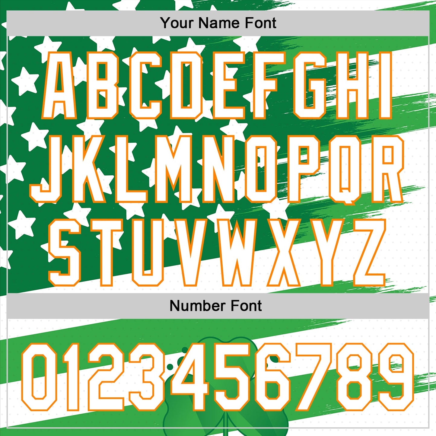 Custom White Bay Orange-Green 3D St. Patrick's Day Shamrock Authentic Baseball Jersey view 5