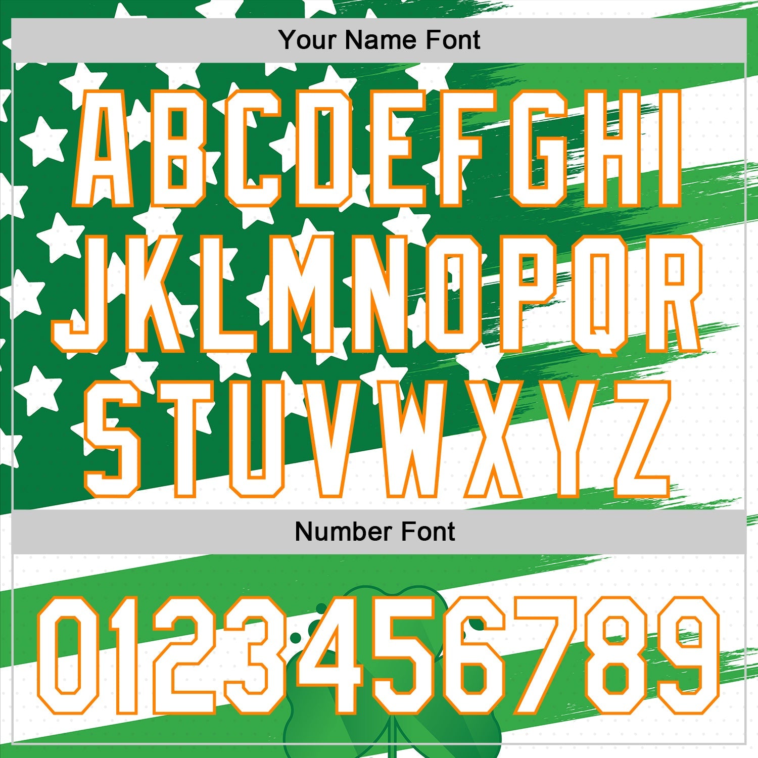Custom White Bay Orange-Green 3D St. Patrick's Day Shamrock Authentic Baseball Jersey view 5
