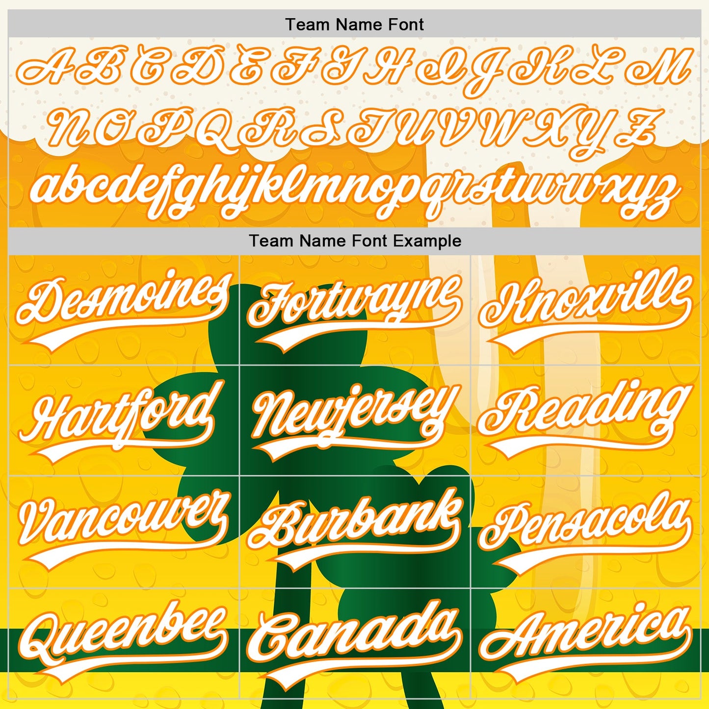 Custom White Bay Orange-Green 3D St. Patrick's Day Shamrock Beer Authentic Baseball Jersey view 4