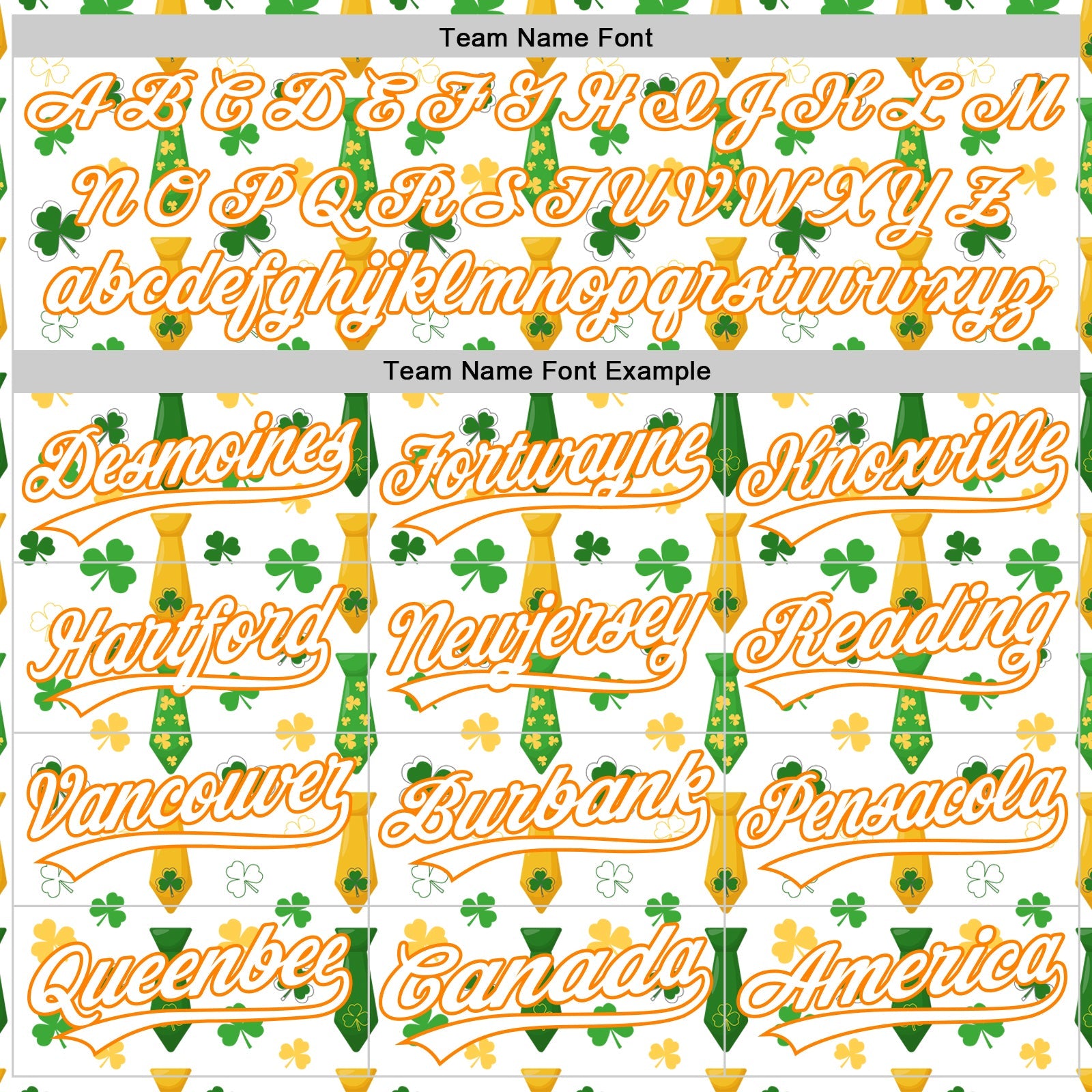 Custom White Bay Orange-Green 3D St. Patrick's Day Shamrock Authentic Baseball Jersey view 4