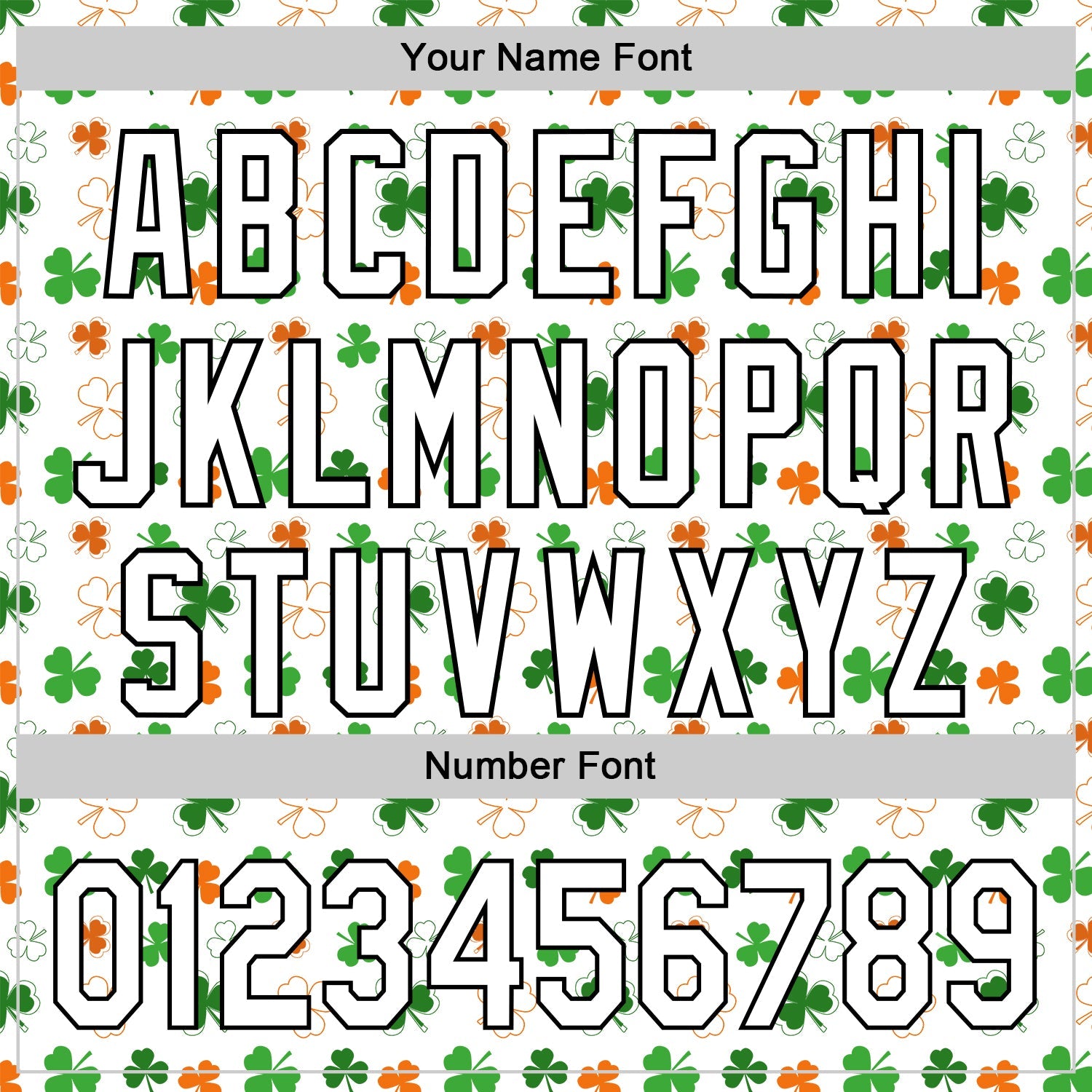 Custom White Black Green-Bay Orange 3D St. Patrick's Day Shamrock Authentic Baseball Jersey view 5