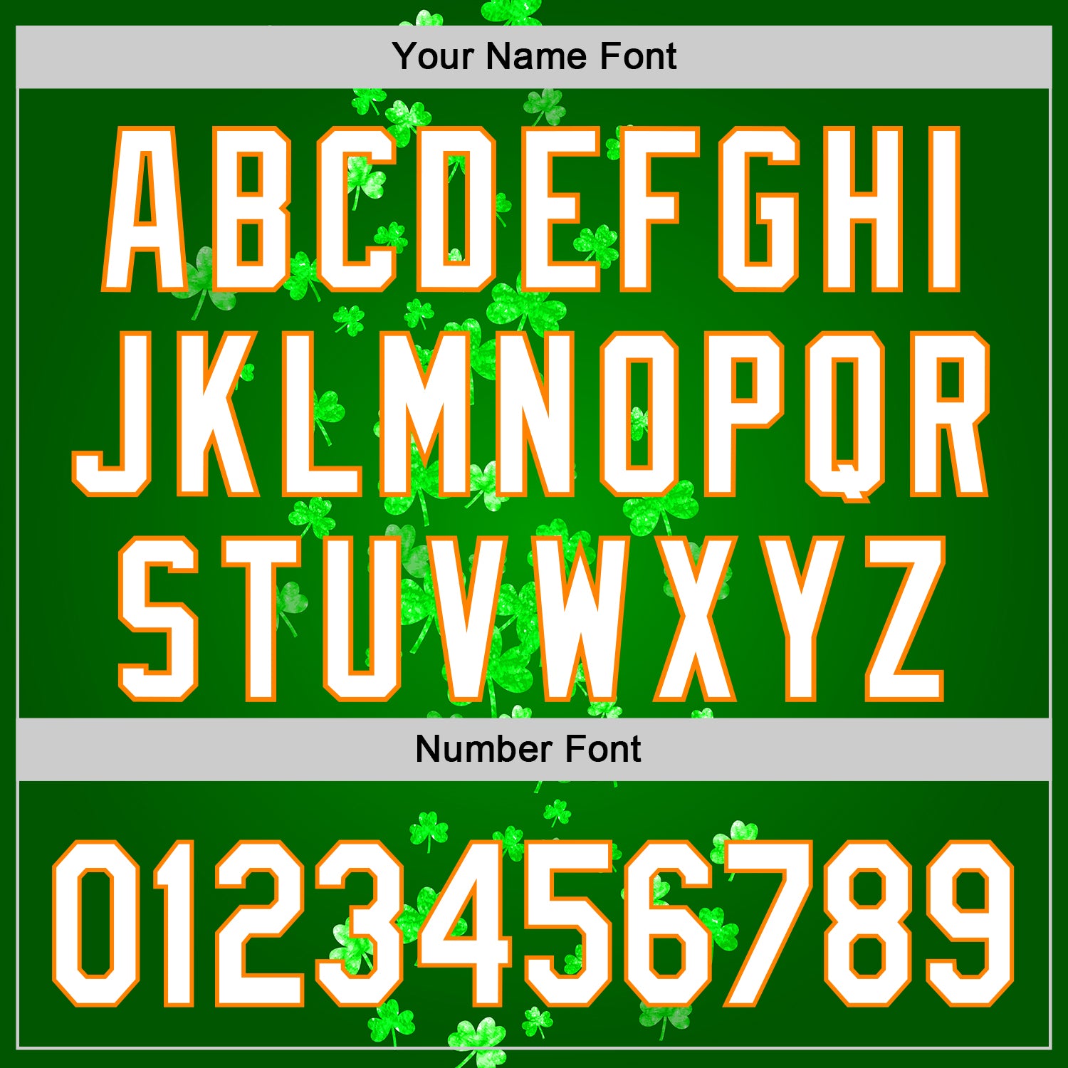 Custom Green White-Bay Orange 3D St. Patrick's Day Shamrock Authentic Baseball Jersey view 5