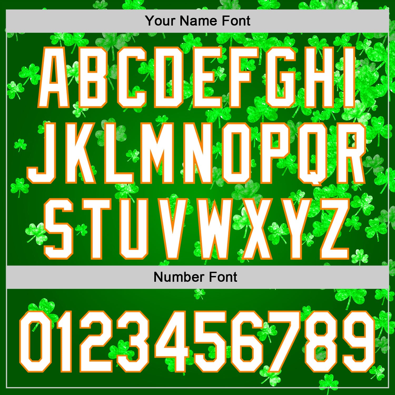 Custom Green White-Bay Orange 3D St. Patrick's Day Shamrock Authentic Baseball Jersey view 5