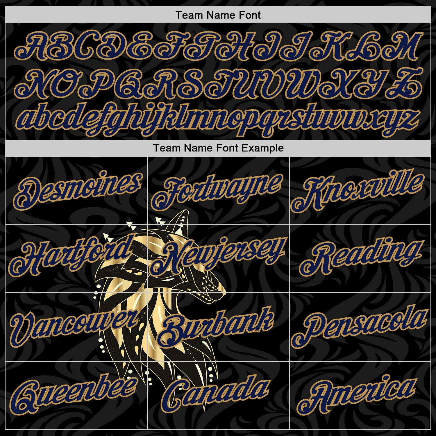 Custom Black Navy-Old Gold 3D Esports Performance T-Shirt view 3