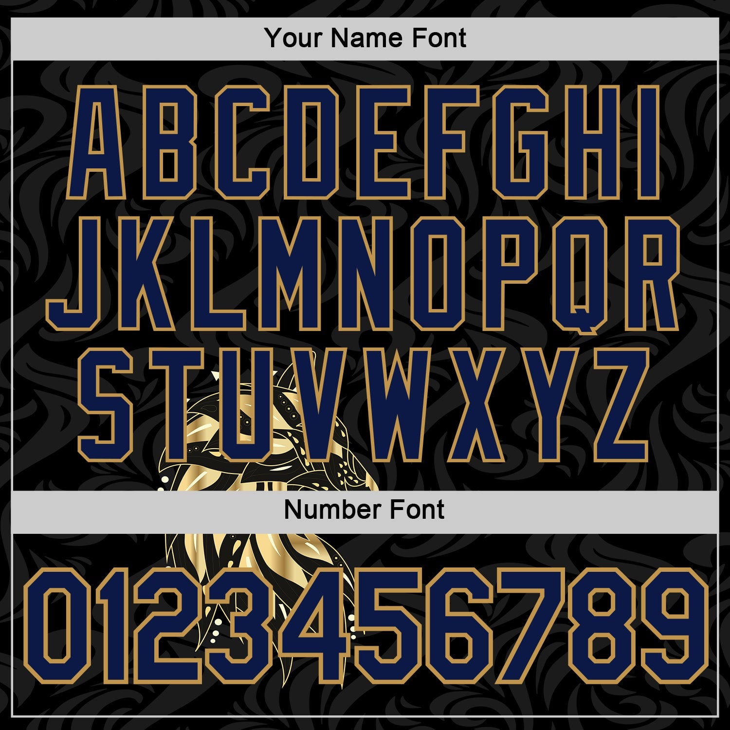 Custom Black Navy-Old Gold 3D Esports Performance T-Shirt view 4