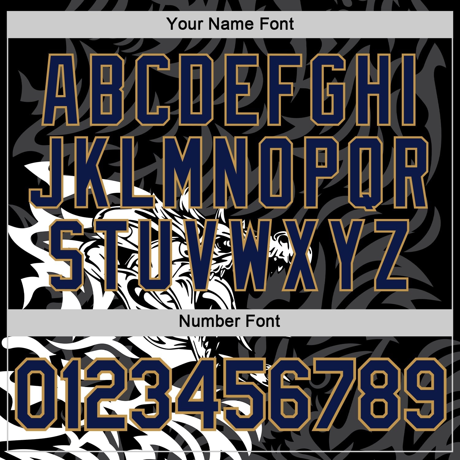 Custom Black Navy-Old Gold 3D Esports Performance T-Shirt view 4