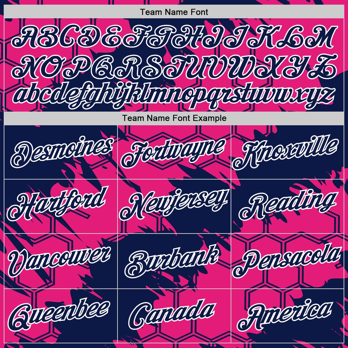 Custom Hot Pink Navy-White 3D Esports Performance T-Shirt view 3