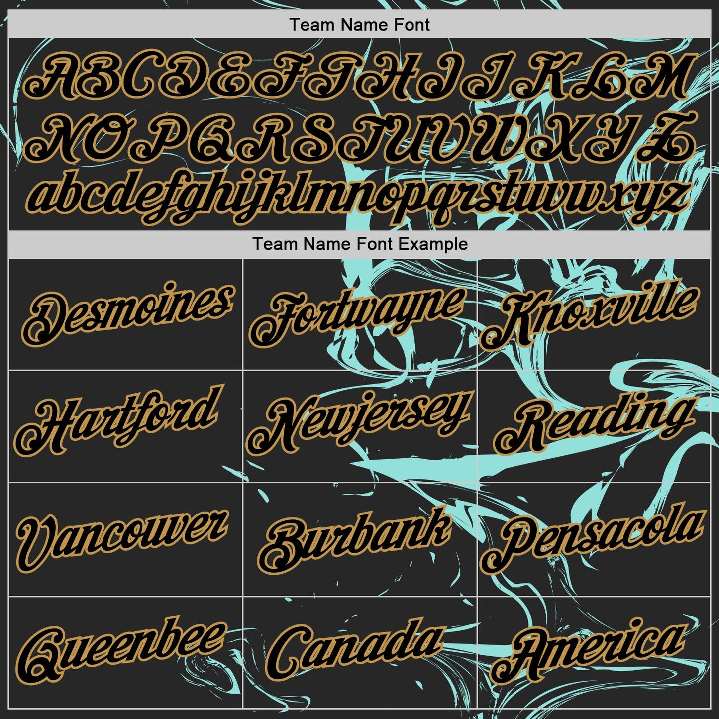 Custom Black Ice Blue-Old Gold 3D Esports Performance T-Shirt view 3