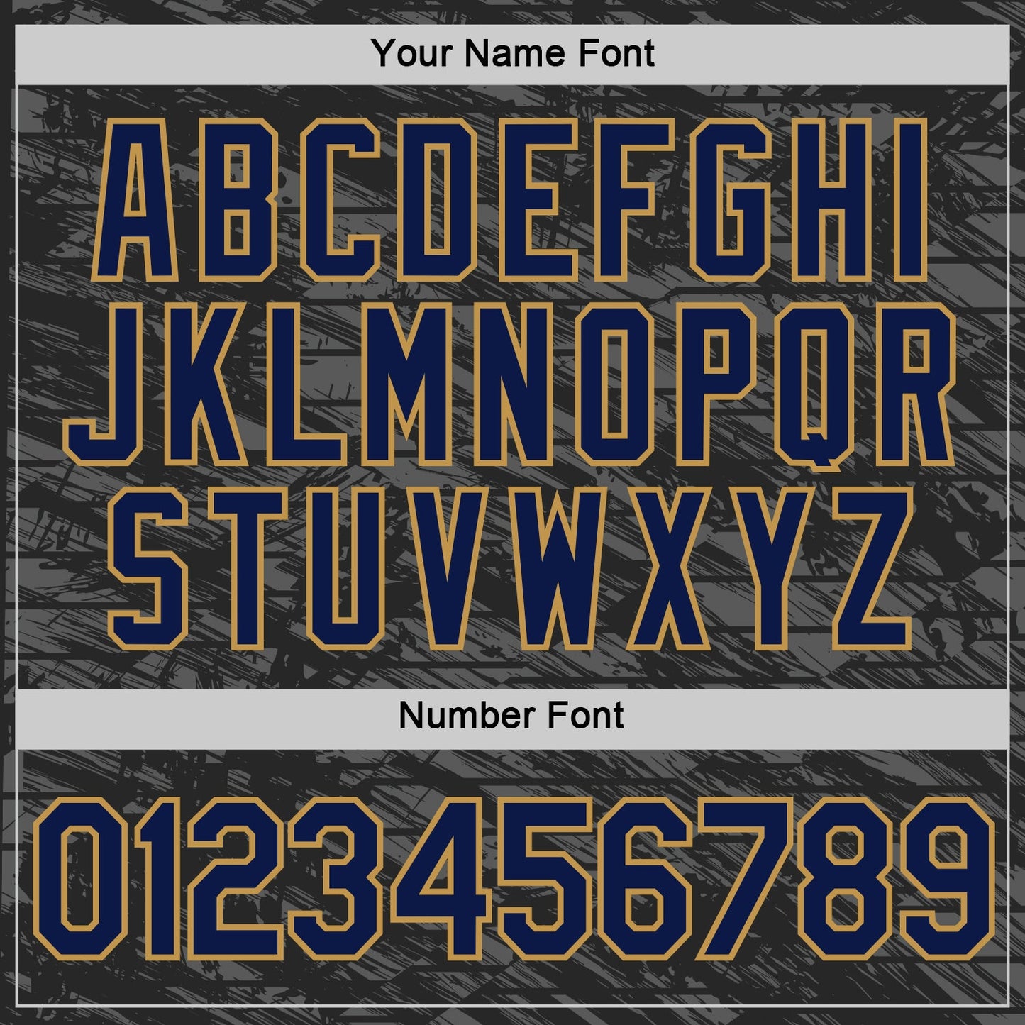 Custom Black Navy-Old Gold 3D Esports Performance T-Shirt view 4