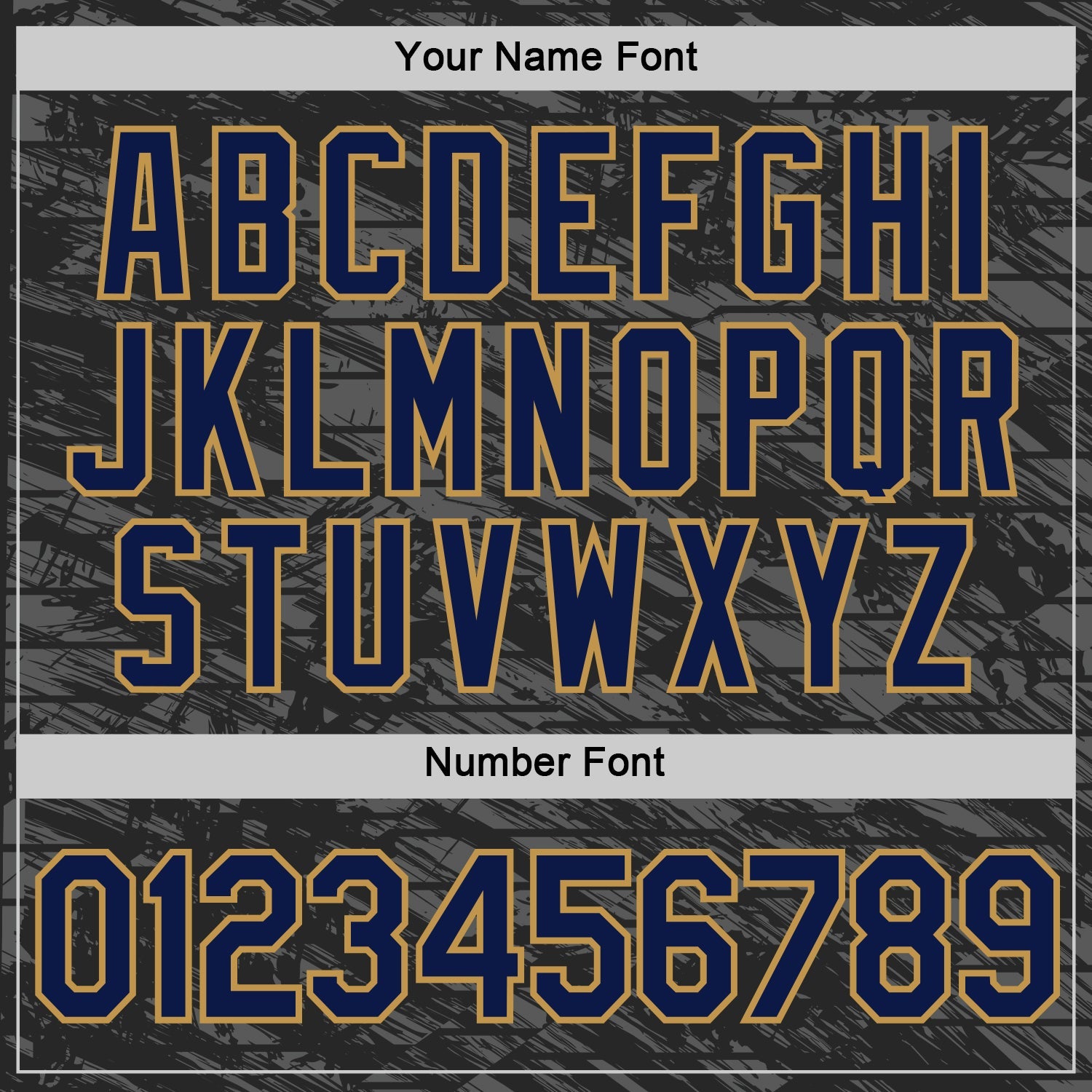 Custom Black Navy-Old Gold 3D Esports Performance T-Shirt view 4