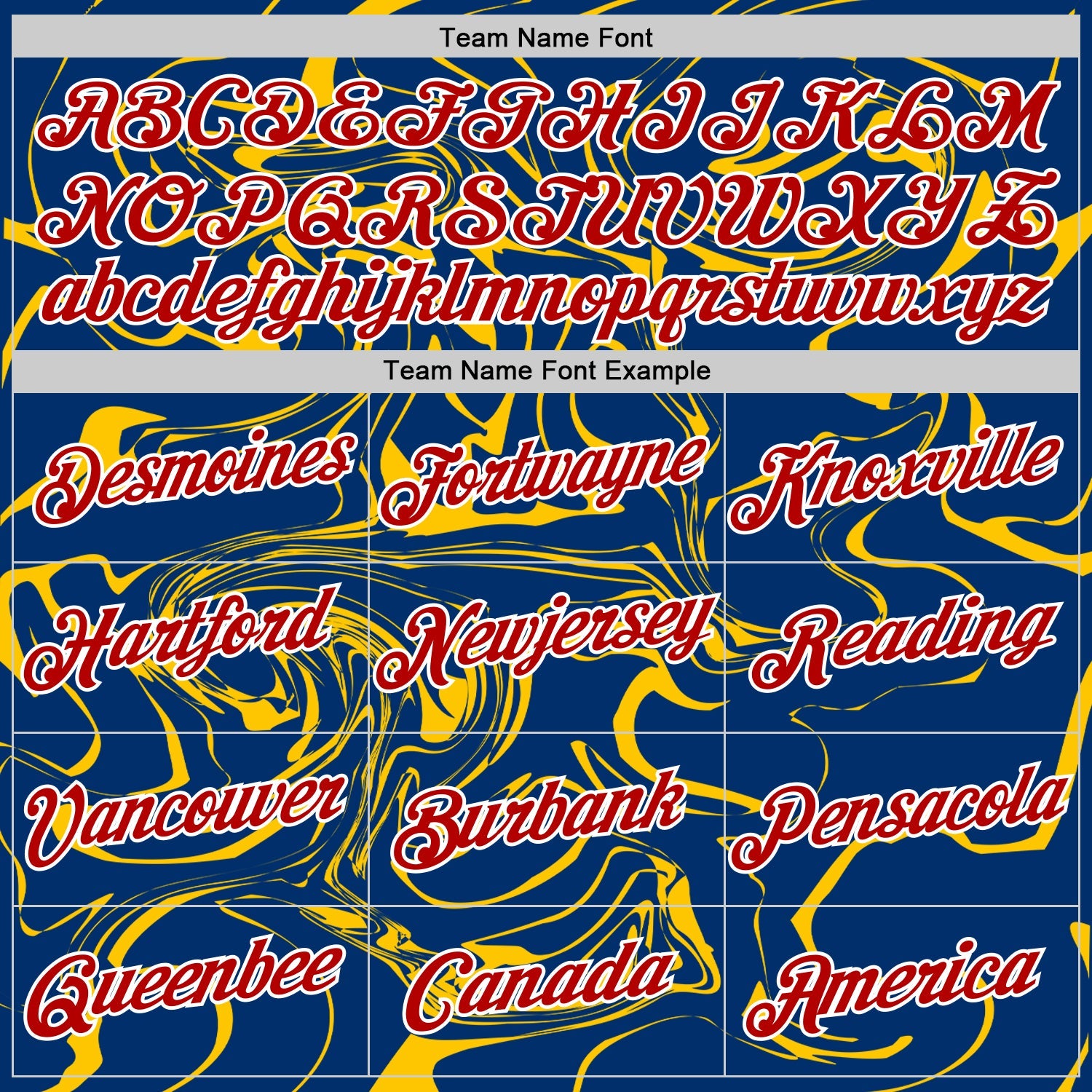Custom US Navy Blue Red-Yellow 3D Esports Performance T-Shirt view 3