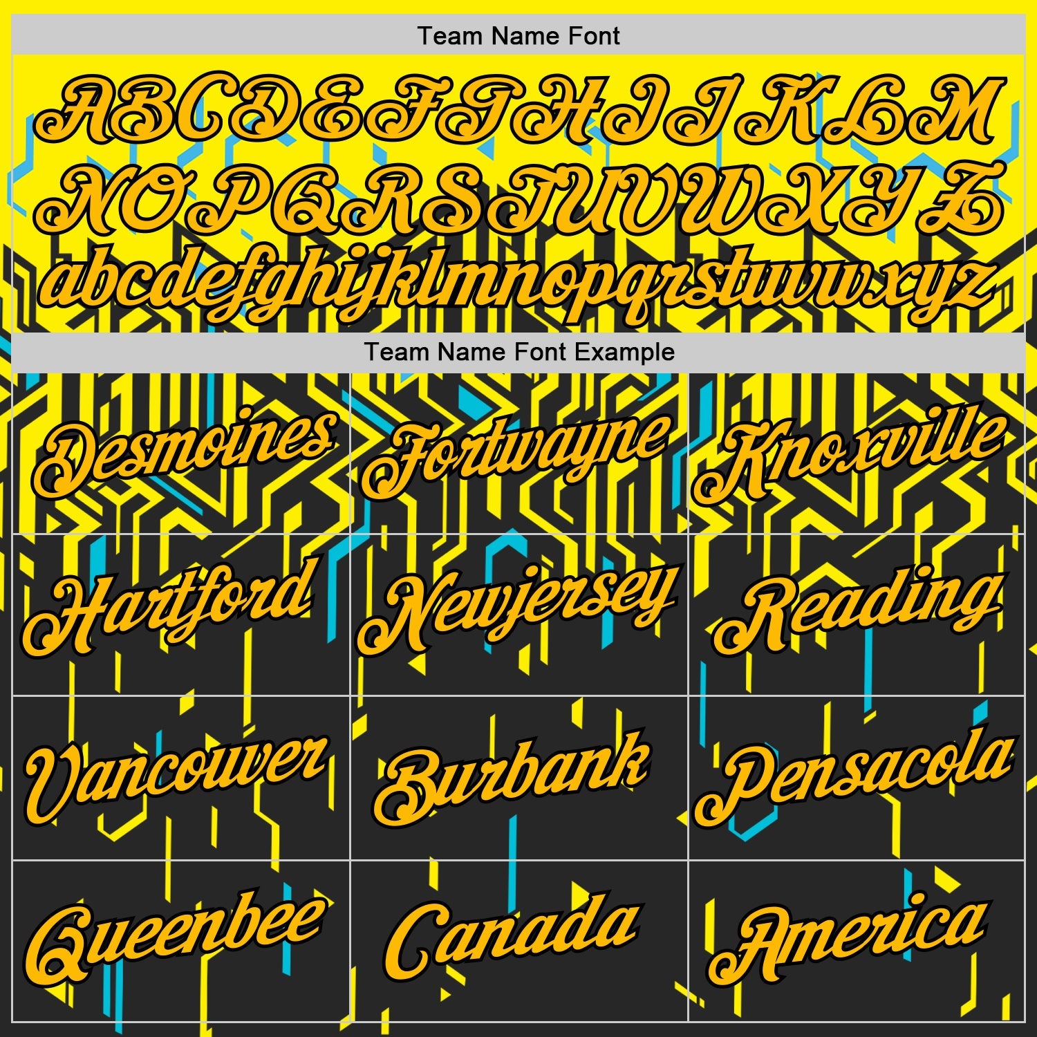 Custom Black Gold Light Yellow-Sky Blue 3D Esports Performance T-Shirt view 3