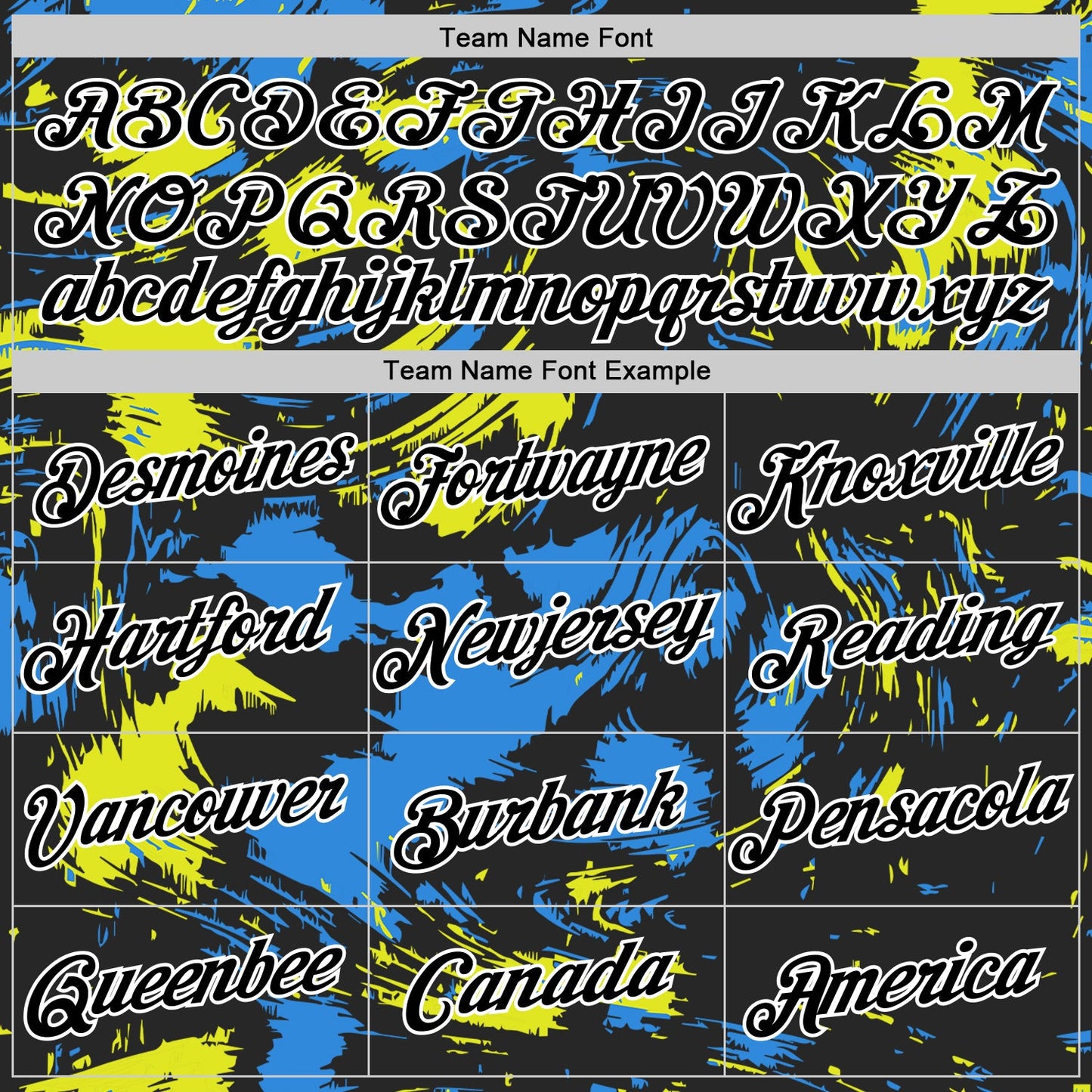 Custom Black Powder Blue-Neon Yellow 3D Esports Performance T-Shirt view 3