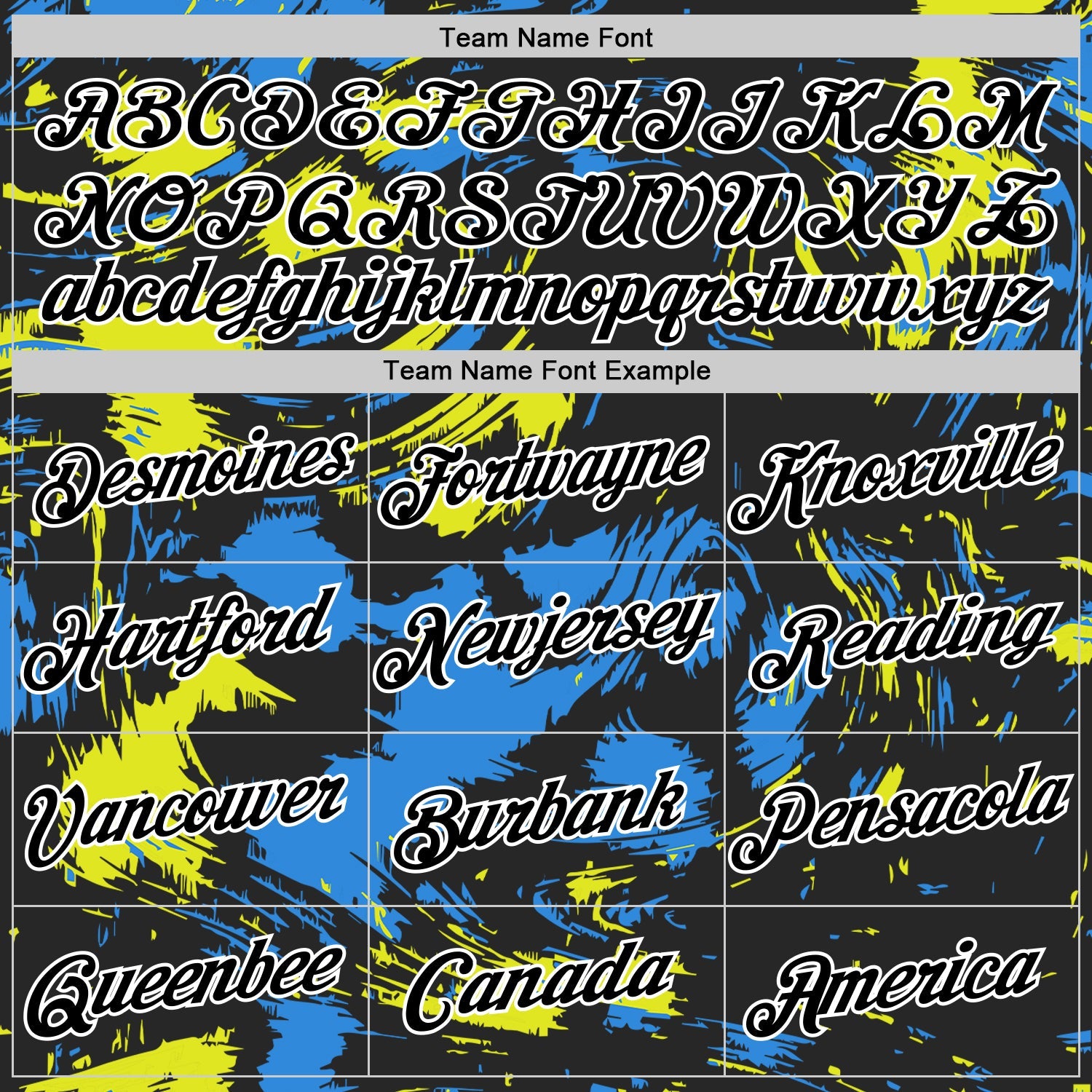 Custom Black Powder Blue-Neon Yellow 3D Esports Performance T-Shirt view 3