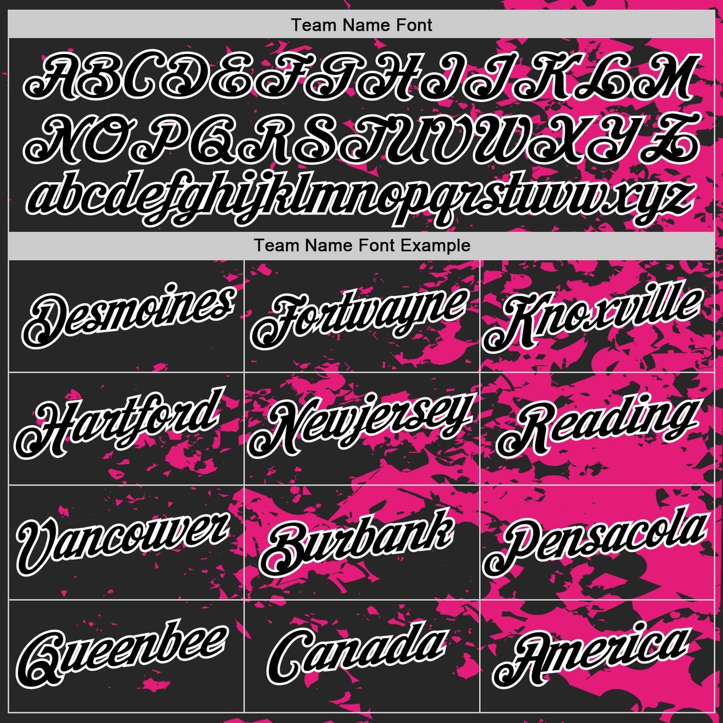 Custom Black Hot Pink-White 3D Esports Performance T-Shirt view 3