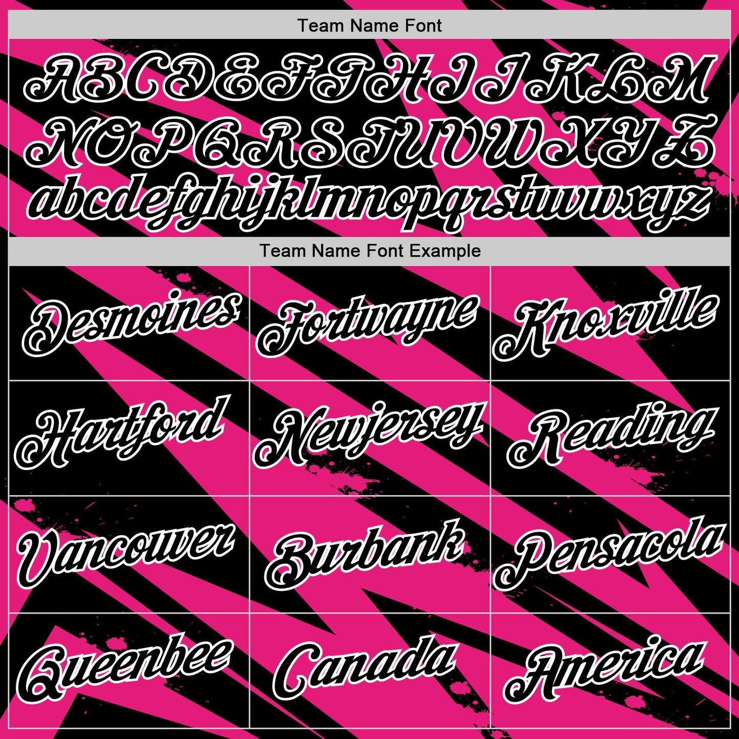 Custom Black Hot Pink-White 3D Esports Performance T-Shirt view 3