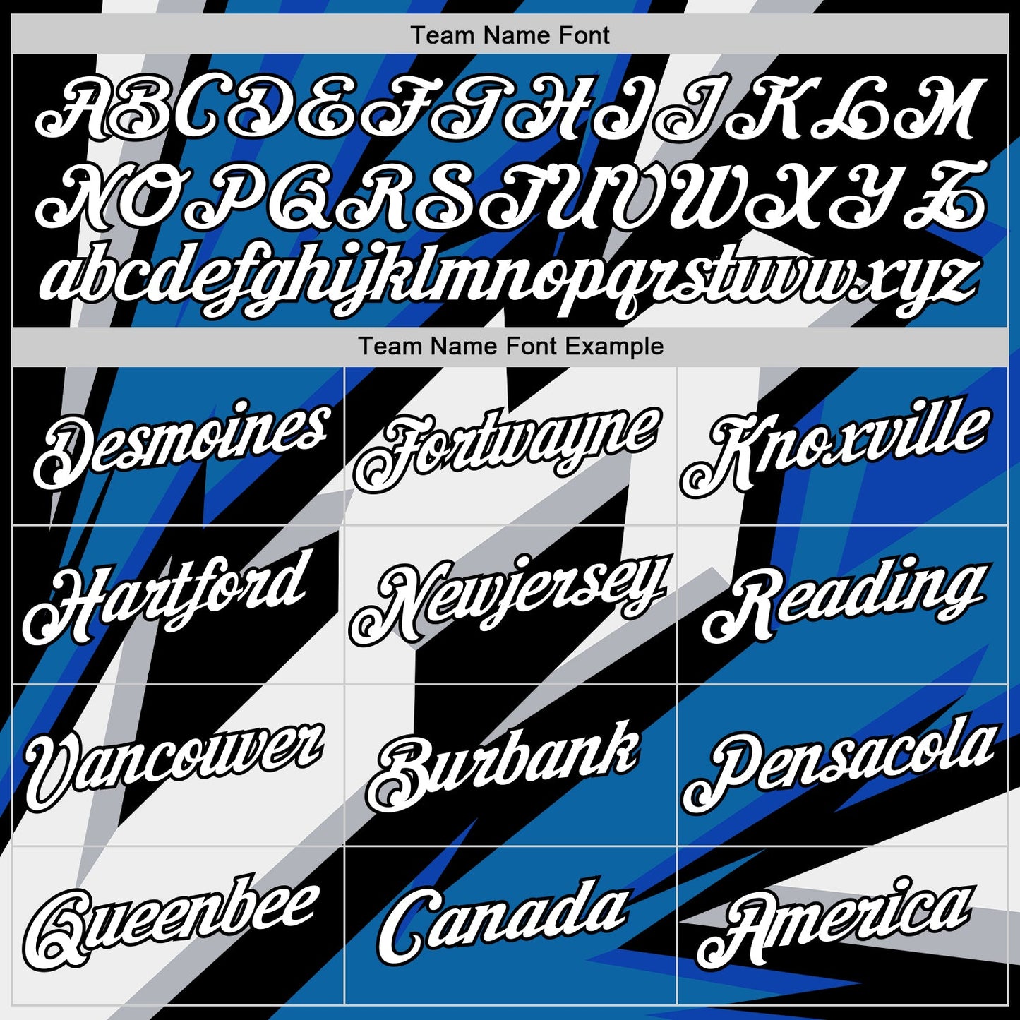 Custom Black White-Blue 3D Esports Performance T-Shirt view 3