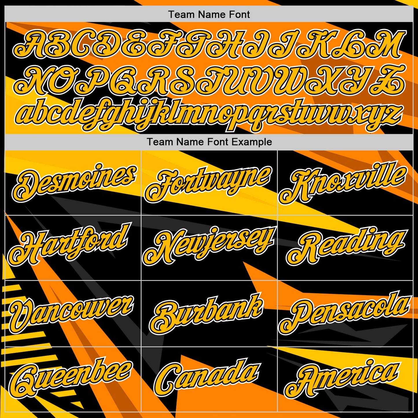 Custom Black Gold-Orange 3D Esports Performance T-Shirt view 3