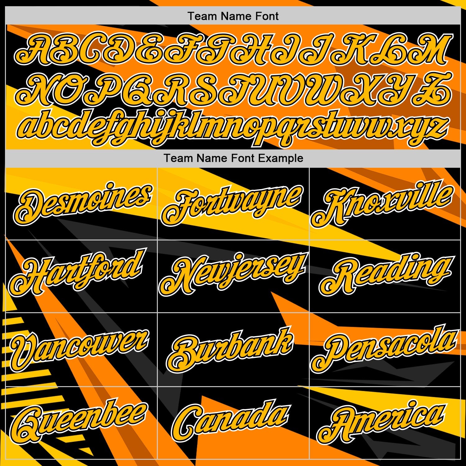 Custom Black Gold-Orange 3D Esports Performance T-Shirt view 3