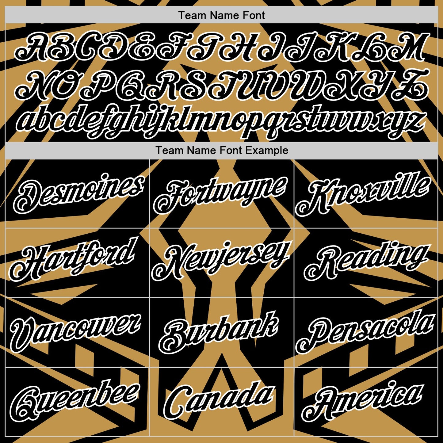 Custom Black Old Gold-White 3D Esports Performance T-Shirt view 3