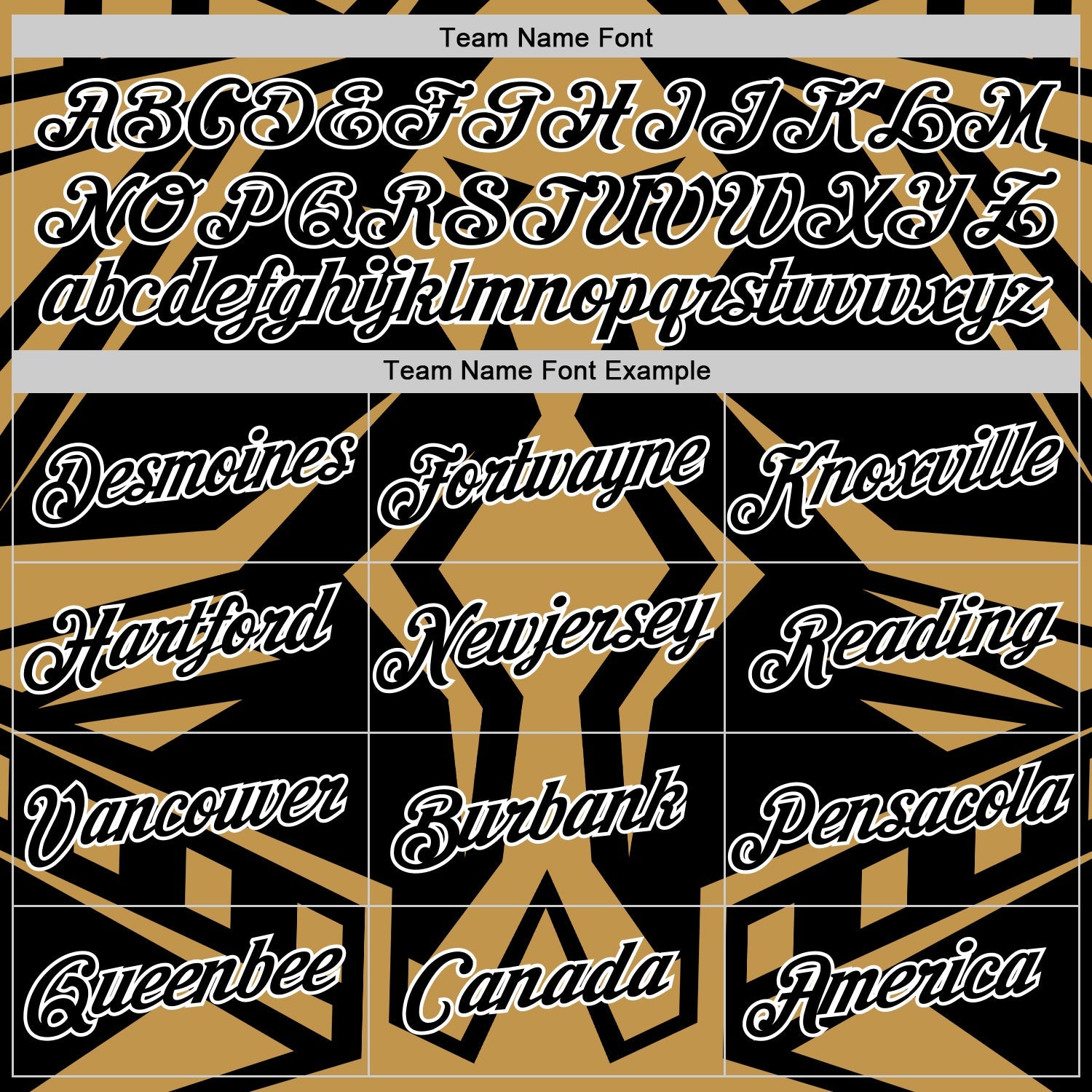 Custom Black Old Gold-White 3D Esports Performance T-Shirt view 3