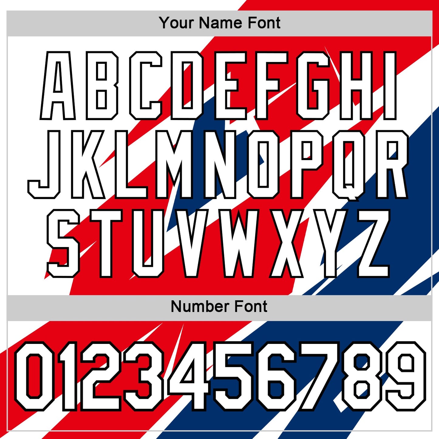 Custom White Fire Red US Navy Blue-Black 3D Esports Performance T-Shirt view 4