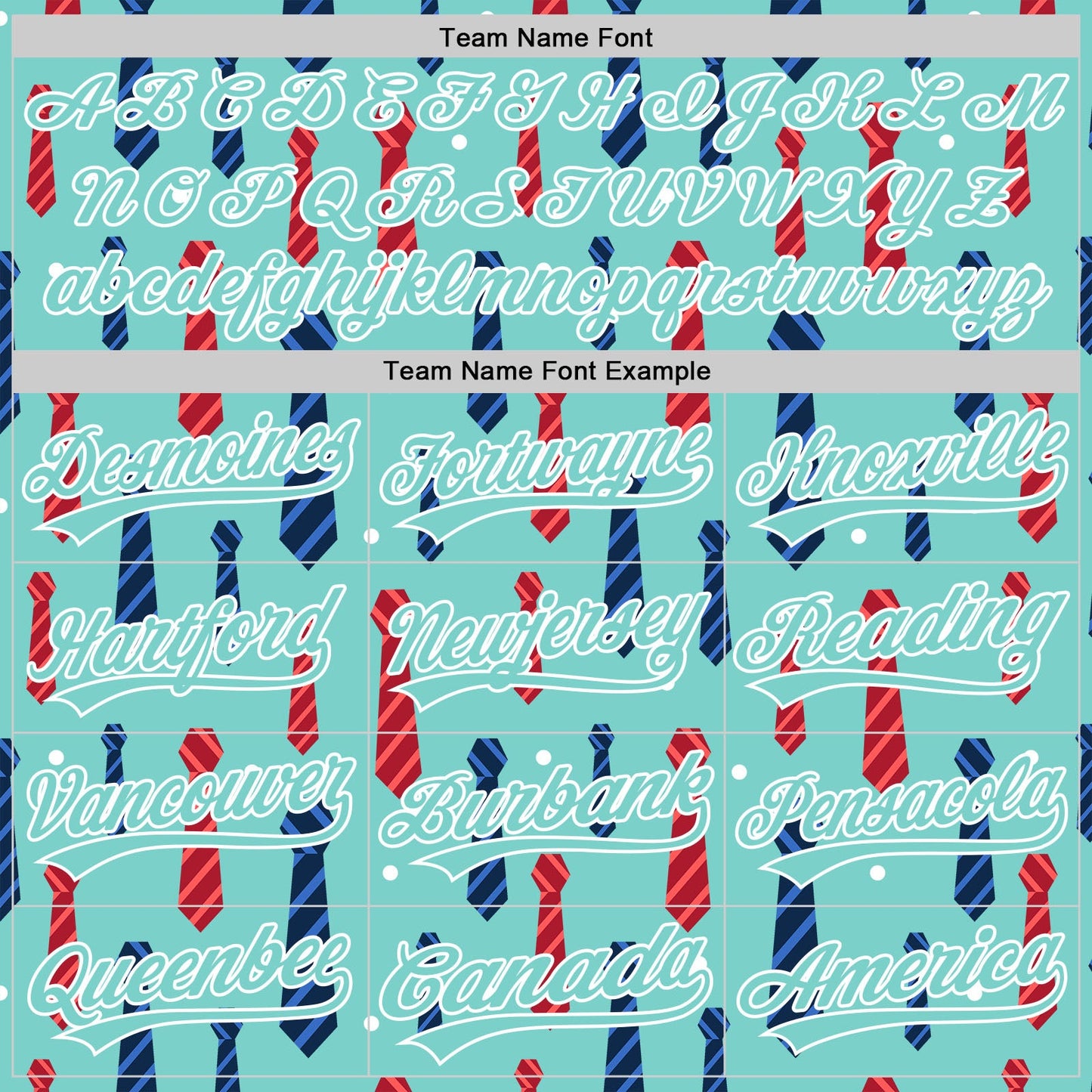 Custom Ice Blue White 3D Pattern Design Father's Day Tie Authentic Baseball Jersey view 4
