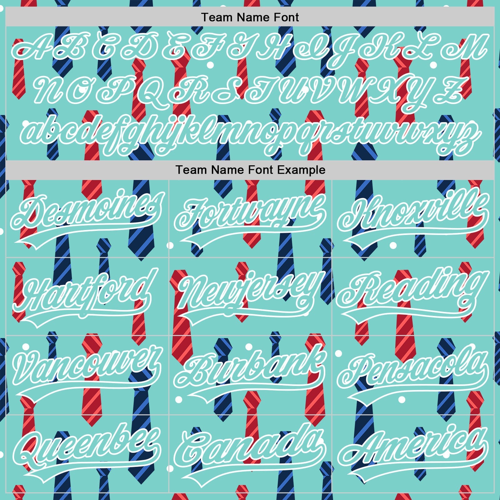 Custom Ice Blue White 3D Pattern Design Father's Day Tie Authentic Baseball Jersey view 4