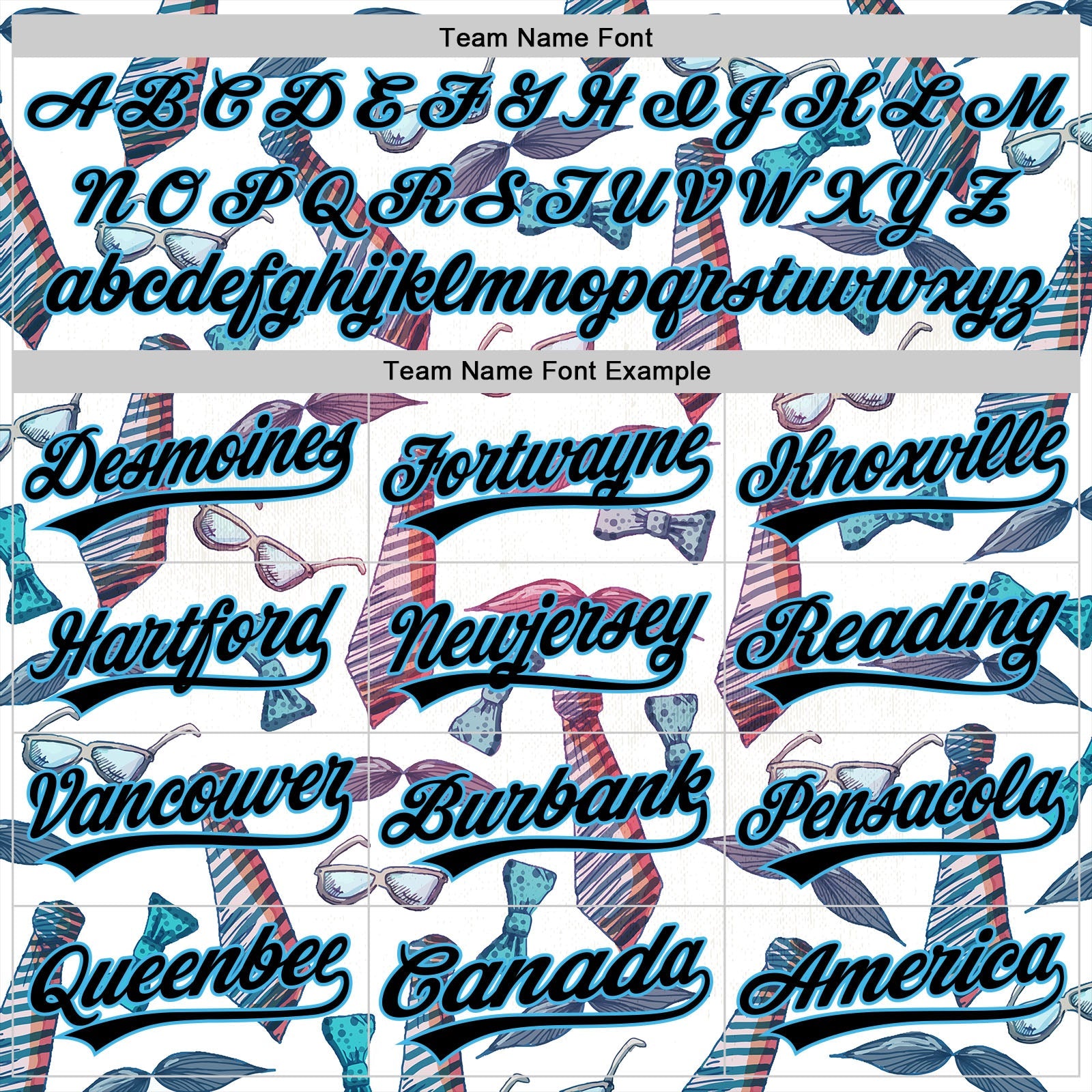 Custom White Black-Sky Blue 3D Pattern Design Father's Day Mustache And Tie Authentic Baseball Jersey view 4