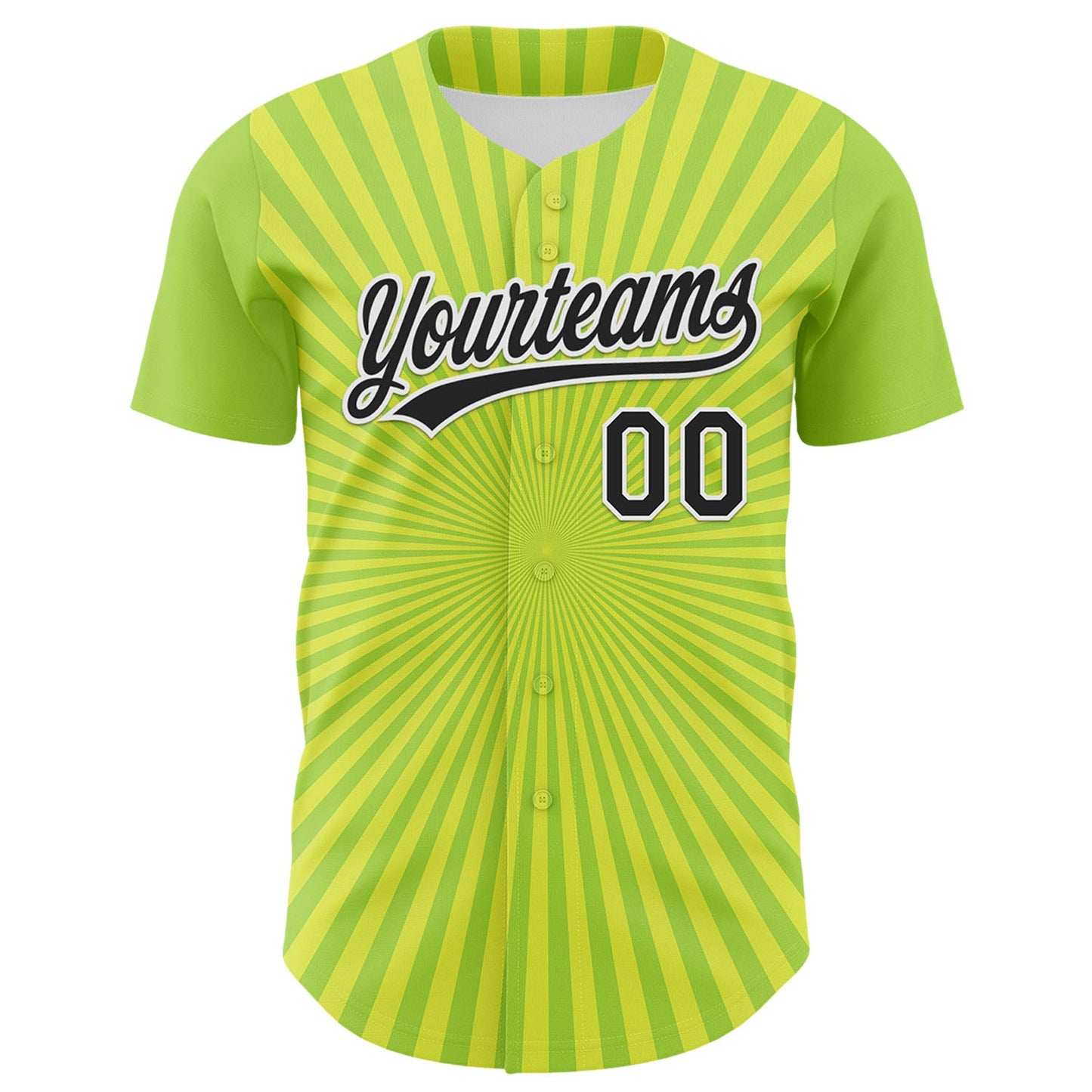 Custom Green Black-White 3D Pattern Design Father's Day Beer Cheers Authentic Baseball Jersey view 2