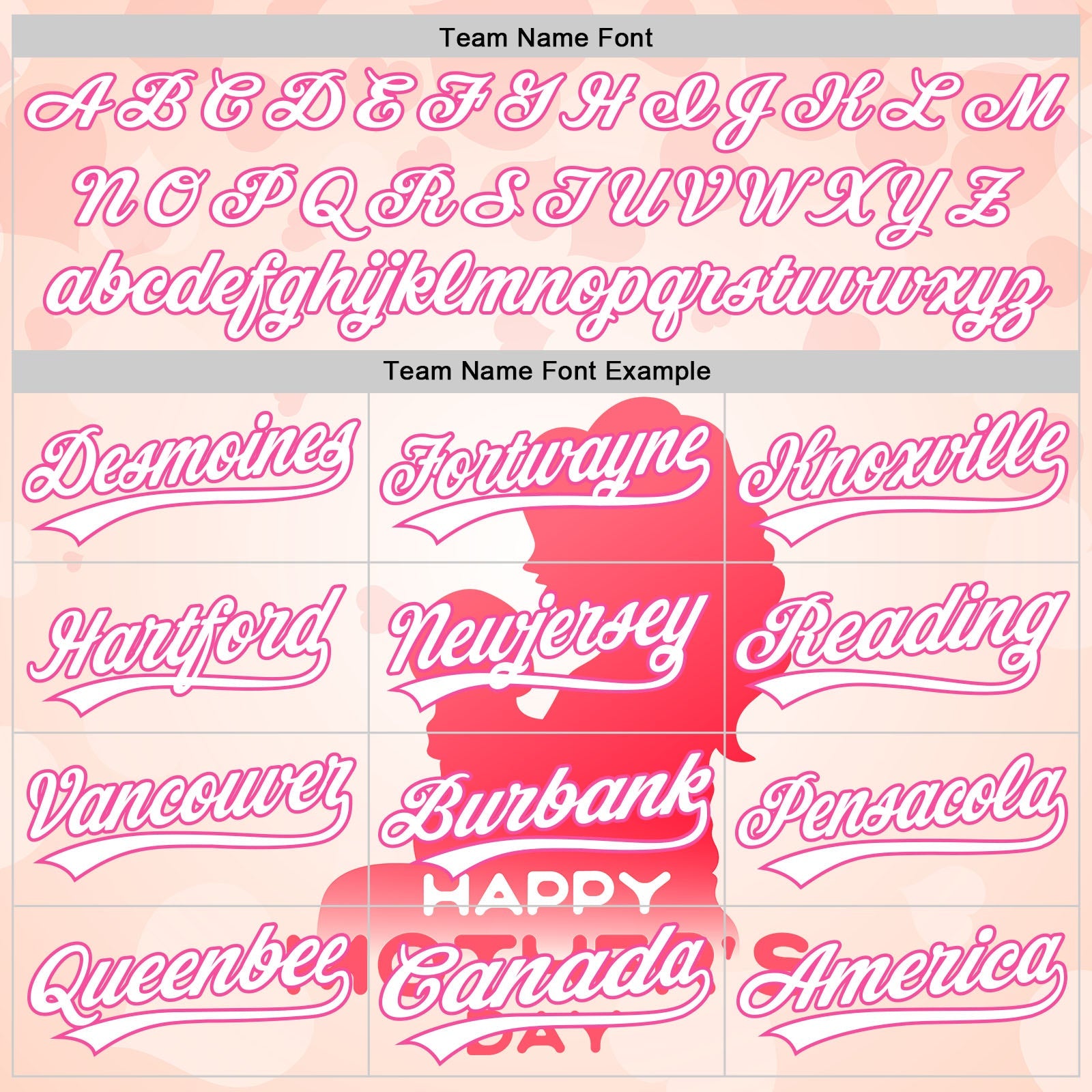 Custom Cream White-Pink 3D Pattern Design Mother's Day Family Love Authentic Baseball Jersey view 4