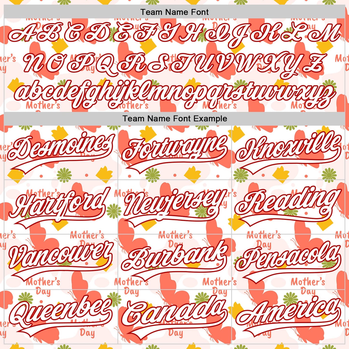 Custom White Red 3D Pattern Design Mother's Day Love Authentic Baseball Jersey view 4