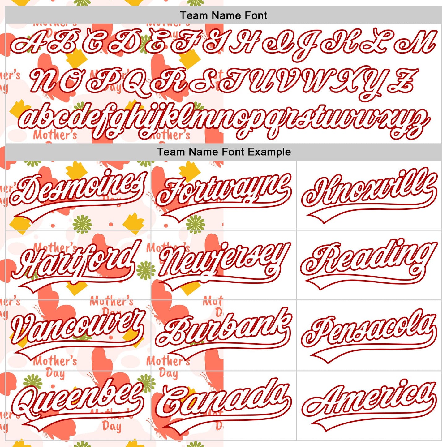 Custom White Red 3D Pattern Design Mother's Day Love Authentic Baseball Jersey view 4