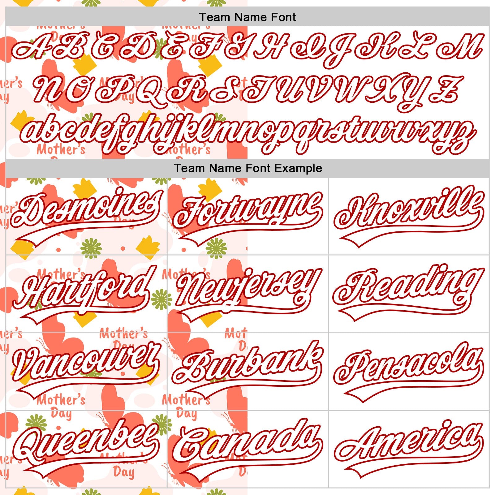 Custom White Red 3D Pattern Design Mother's Day Love Authentic Baseball Jersey view 4