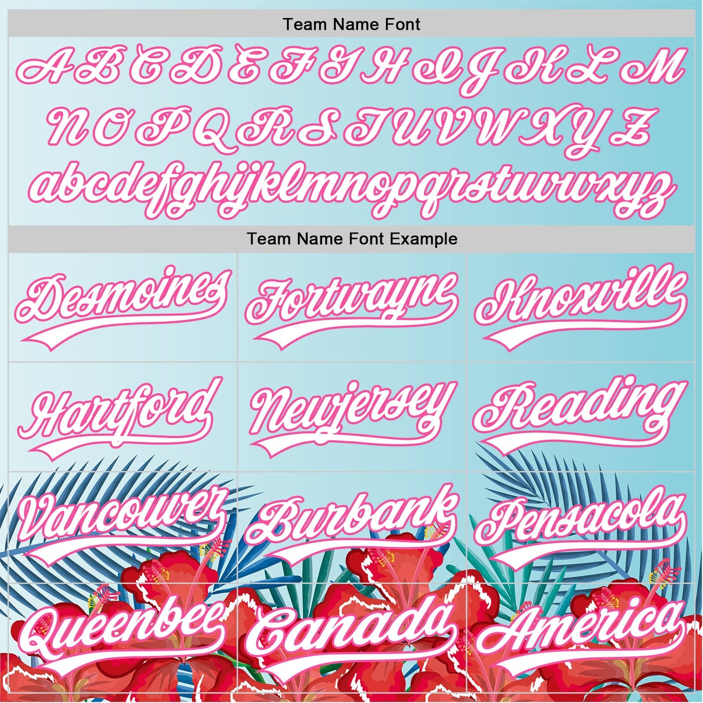 Custom Ice Blue White-Pink 3D Pattern Design Mother's Day Flower Authentic Baseball Jersey view 4