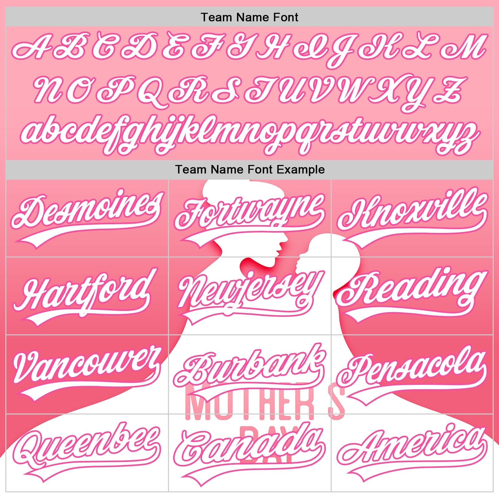 Custom Light Pink White-Pink 3D Pattern Design Mother's Day Family Love Authentic Baseball Jersey view 4