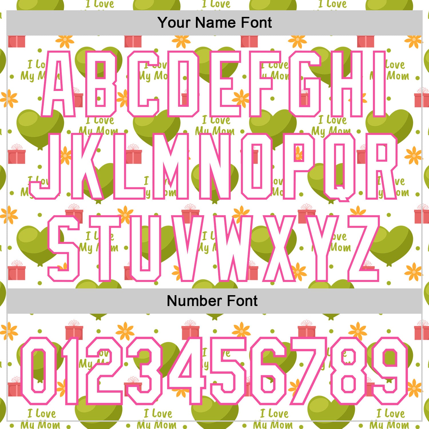 Custom White Pink 3D Pattern Design Mother's Day Love Authentic Baseball Jersey view 5