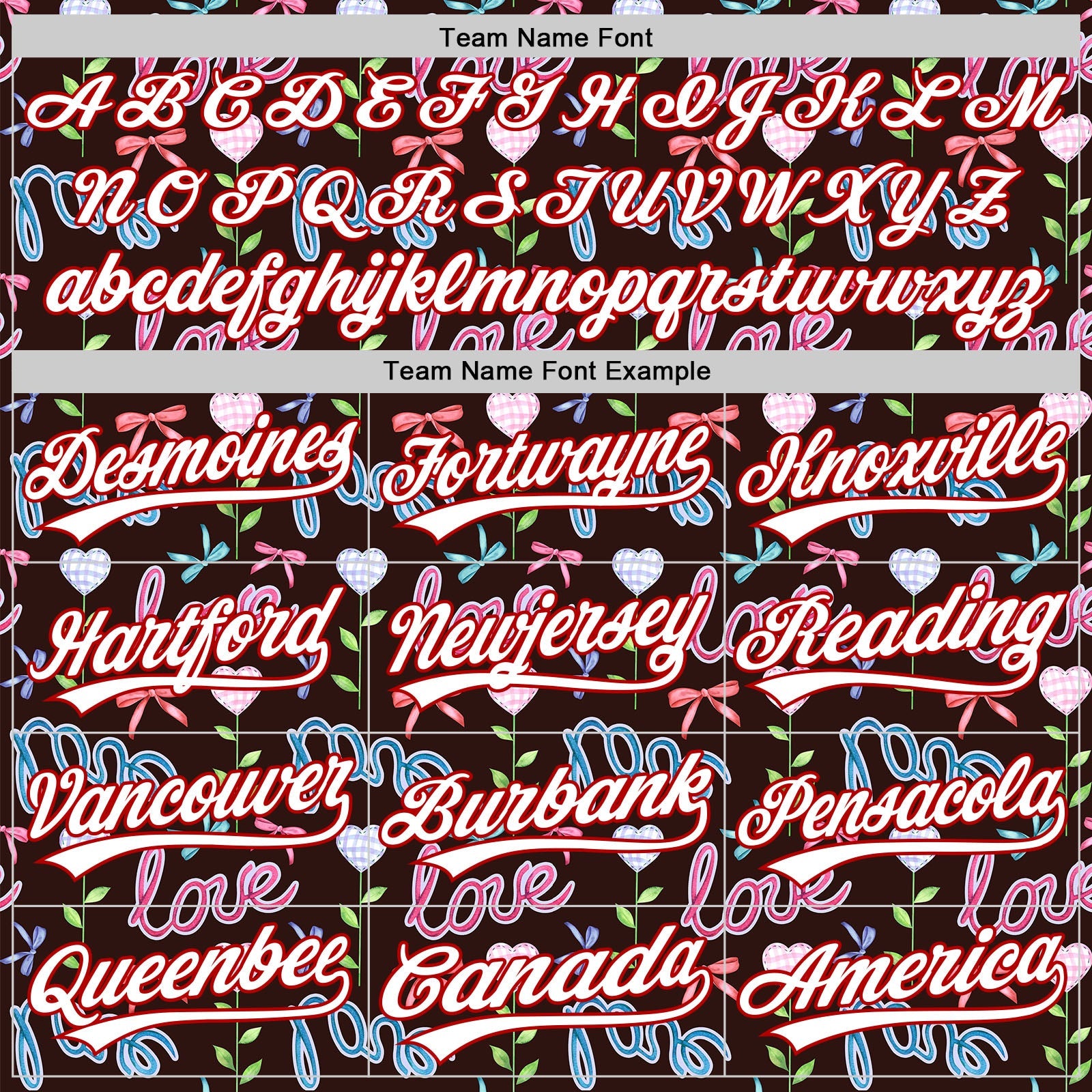 Custom Brown White-Red 3D Pattern Design Mother's Day Love Authentic Baseball Jersey view 4