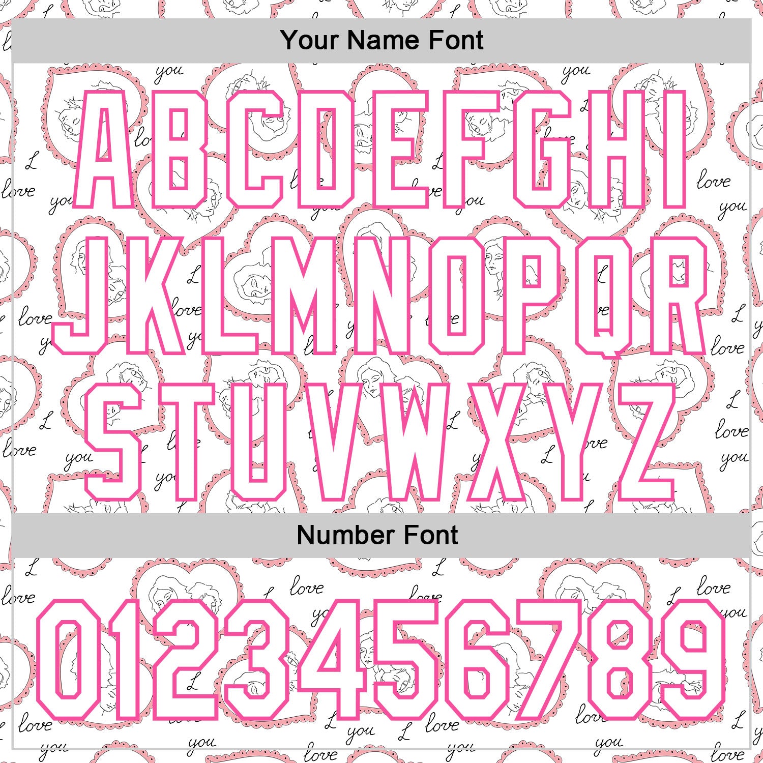 Custom White Pink 3D Pattern Design Mother's Day Love Authentic Baseball Jersey view 5