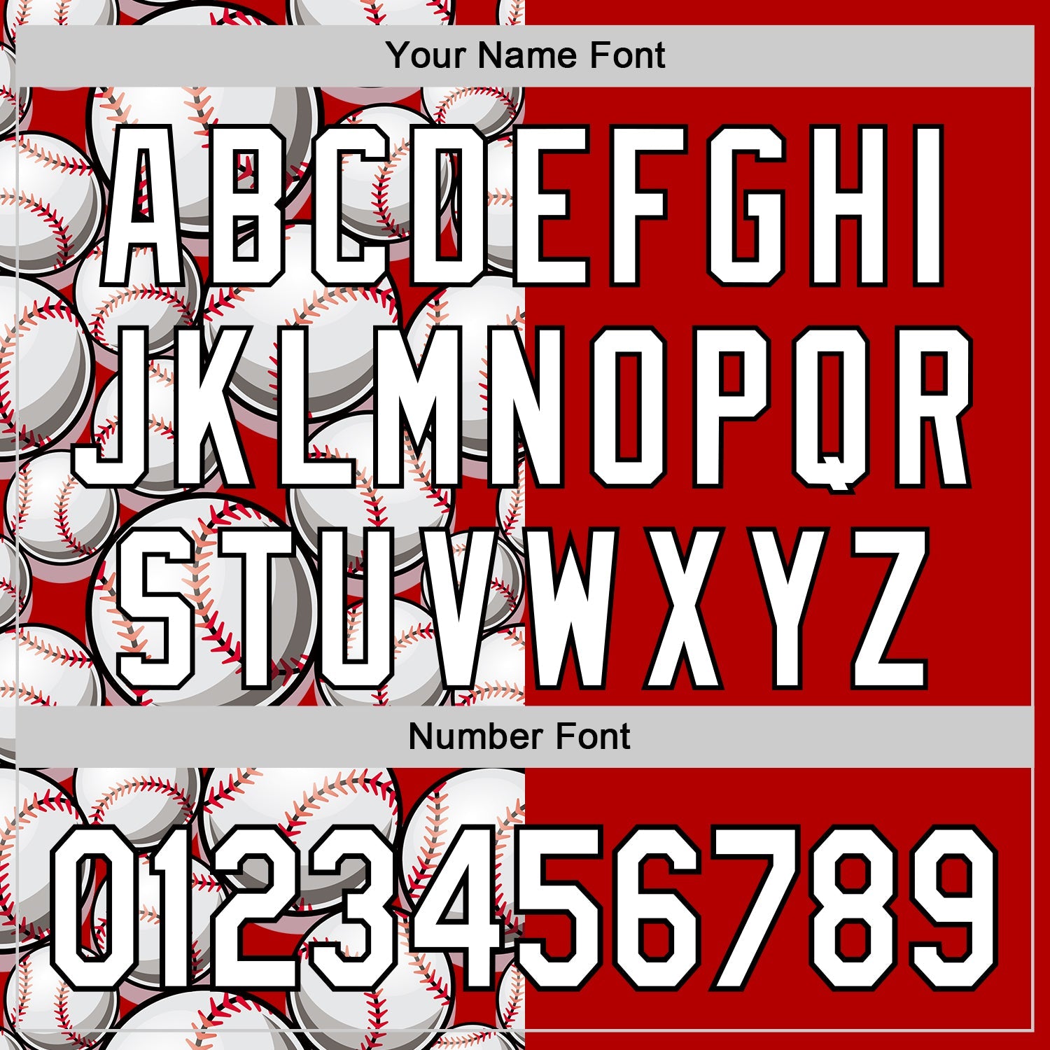 Custom Red White-Black Comic Doodle Ballgame 3D Pattern Design Authentic Baseball Jersey view 5