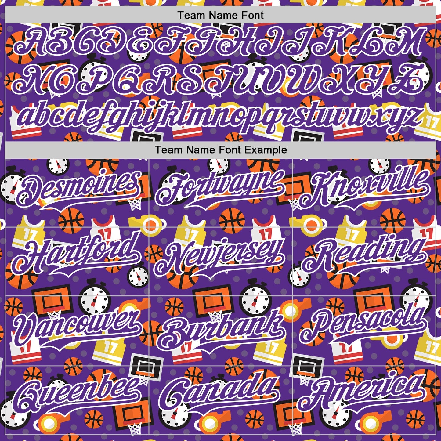 Custom Purple White Comic Doodle Ballgame 3D Pattern Design Authentic Baseball Jersey view 4
