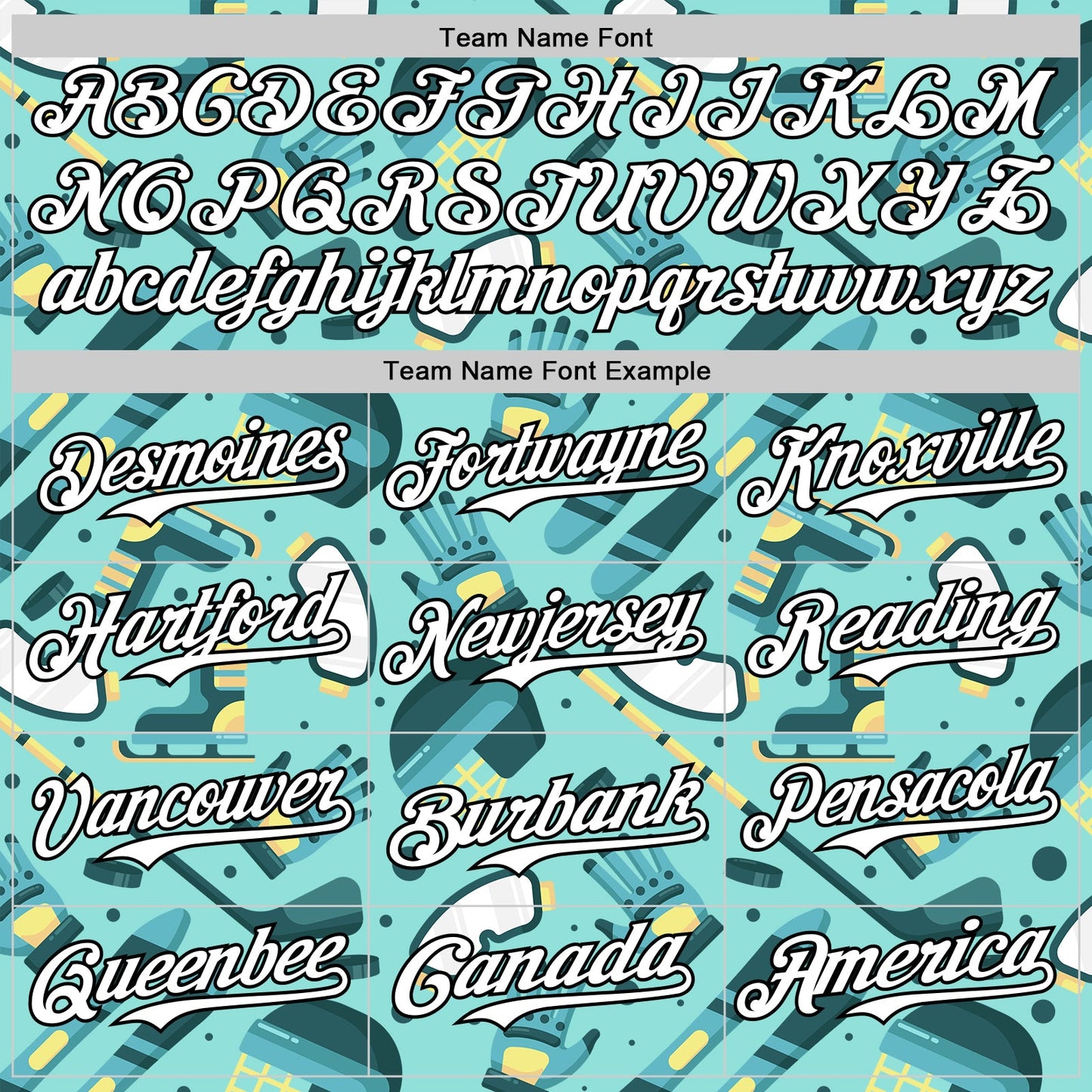 Custom Ice Blue White-Black Comic Doodle Ballgame 3D Pattern Design Authentic Baseball Jersey view 4