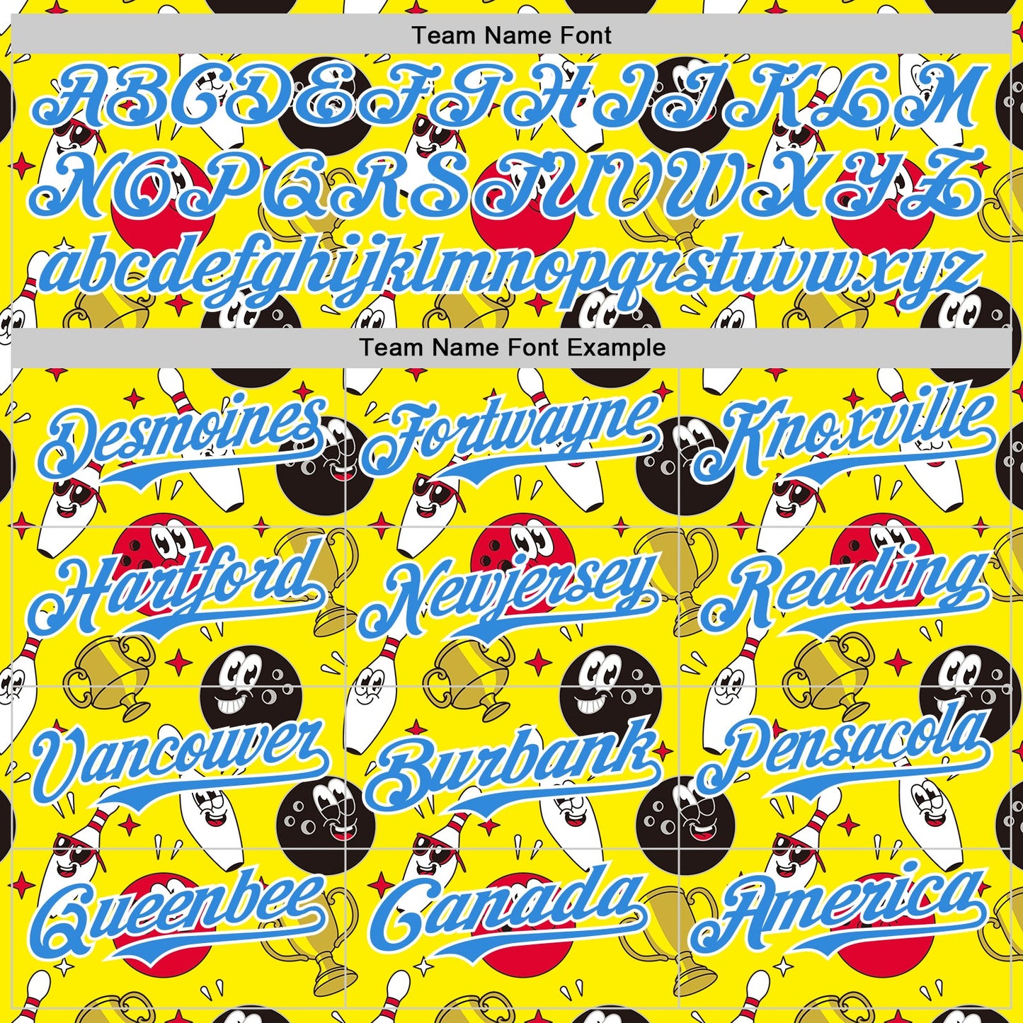 Custom Light Yellow Electric Blue-White Comic Doodle Ballgame 3D Pattern Design Authentic Baseball Jersey view 4