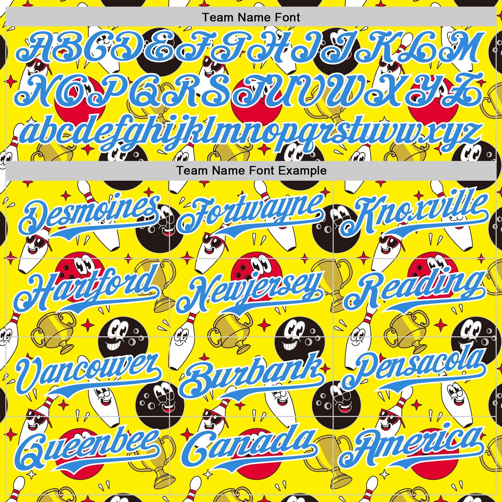 Custom Light Yellow Electric Blue-White Comic Doodle Ballgame 3D Pattern Design Authentic Baseball Jersey view 4